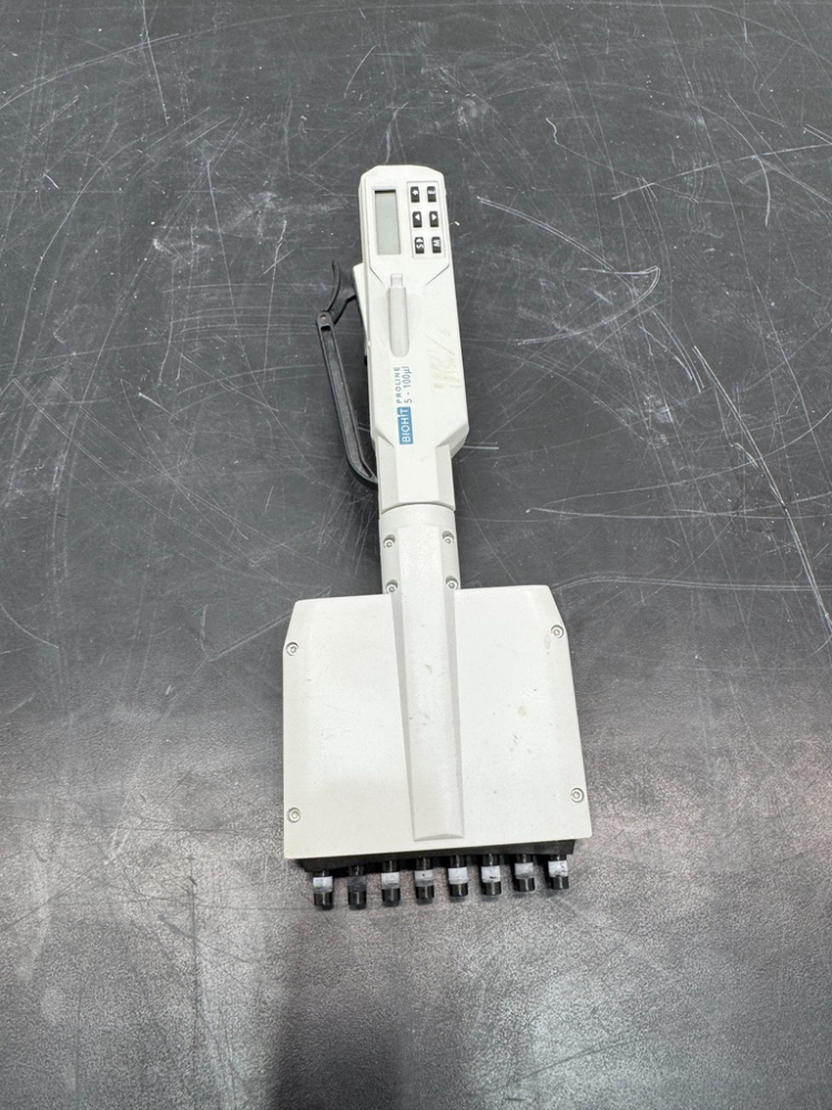 Image of Biohit Proline Electronic 8 Channel Pipette 5 to 100 uL